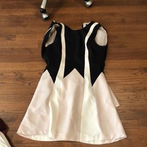 White and black dress